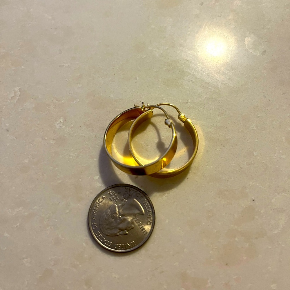 Gorjana thick gold hoops